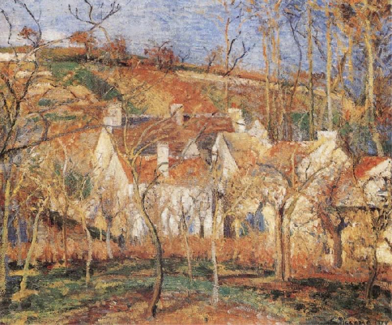 Camille Pissarro Red Roofs France oil painting art